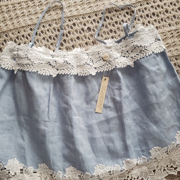 Blank NYC Tops - NWT💞BLANK NYC LACE & LINEN CROP TOP💞